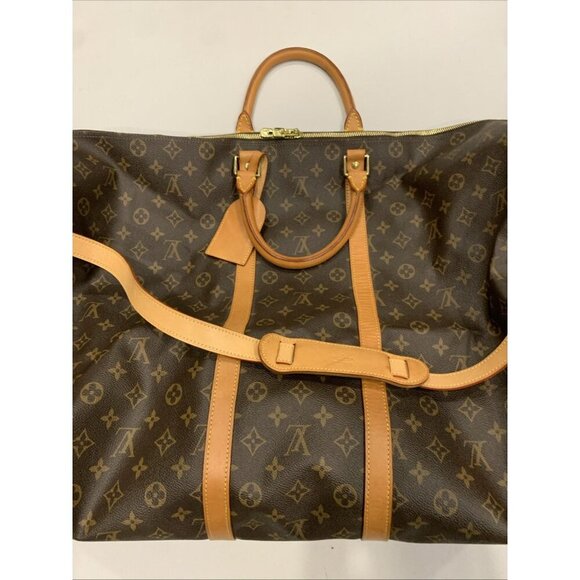 Louis Vuitton Brown Coated Canvas Keepall 60 Travel Duffle Bag FL0060 - Picture 3 of 16